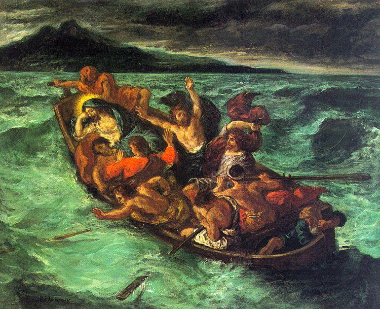 Eugene Delacroix Christ on the Lake of Gennesaret Sweden oil painting art